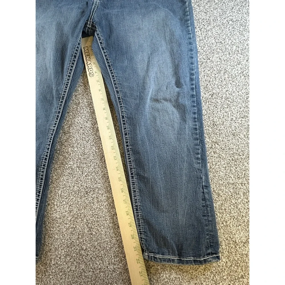 love indigo jeans Size 14 Crop BLING FLAP POCKET - Picture 2 of 12